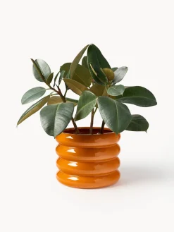 Westwing Collection Macetero de gres Rudi, 23 x 4 cm^ Maceteros|Jarrones