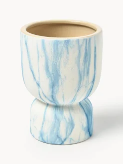 Westwing Collection Macetero en look mármol Kiko, 20 cm