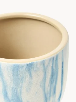 Westwing Collection Macetero en look mármol Kiko, 20 cm