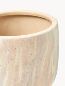 Westwing Collection Macetero en look mármol Kiko, 20 cm