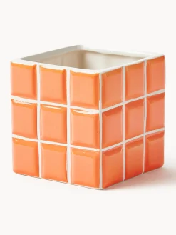 &k Amsterdam Macetero pequeño de dolomita Tile^ Maceteros|Jarrones