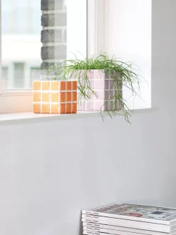 &k Amsterdam Macetero pequeño de dolomita Tile^ Maceteros|Jarrones