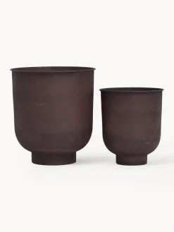 House Doctor Maceteros grandes de metal Vig, 2 uds.