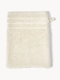 Westwing Collection Manoplas de baño con borde a rayas Luxe, 2 uds.