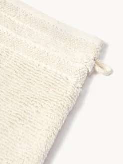 Westwing Collection Manoplas de baño con borde a rayas Luxe, 2 uds.