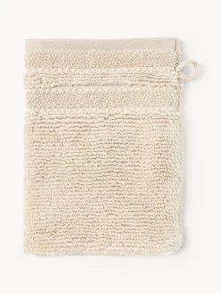 Westwing Collection Manoplas de baño con borde a rayas Luxe, 2 uds.