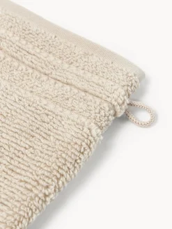 Westwing Collection Manoplas de baño con borde a rayas Luxe, 2 uds.