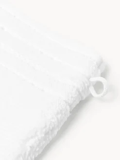 Westwing Collection Manoplas de baño con borde a rayas Luxe, 2 uds.