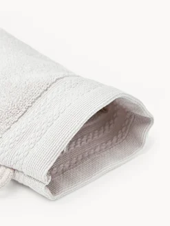 Westwing Collection Manoplas de baño de algodón ecológico Premium, 2 uds.