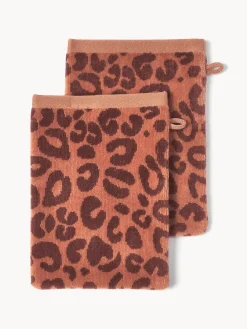 Westwing Collection Manoplas de baño Leo, 2 uds.^ Toallas|Mantas