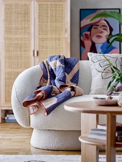 Bloomingville Manta acolchada de algodón ecológico Roosi^ Mantas