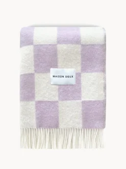 Maison Deux Manta de lana a cuadros Checkerboard