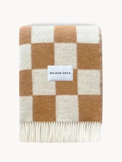 Maison Deux Manta de lana a cuadros Checkerboard