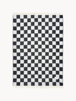 Maison Deux Manta de lana a cuadros Checkerboard