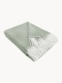 Manta de lana con estampado zig zag Tirol