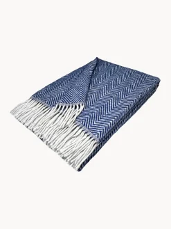 Manta de lana con estampado zig zag Tirol