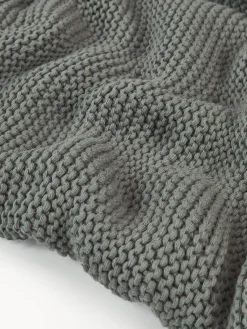 Westwing Collection Manta de punto de algodón ecológico Adalyn^ Mantas