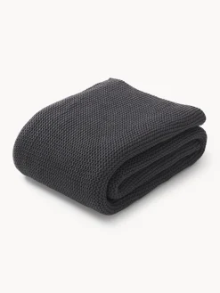 Westwing Collection Manta de punto de algodón ecológico Adalyn^ Mantas