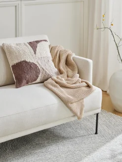 Westwing Collection Manta de punto de algodón ecológico Adalyn^ Mantas