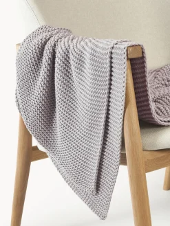 Westwing Collection Manta de punto de algodón ecológico Adalyn^ Mantas