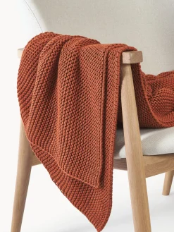 Westwing Collection Manta de punto de algodón ecológico Adalyn^ Mantas