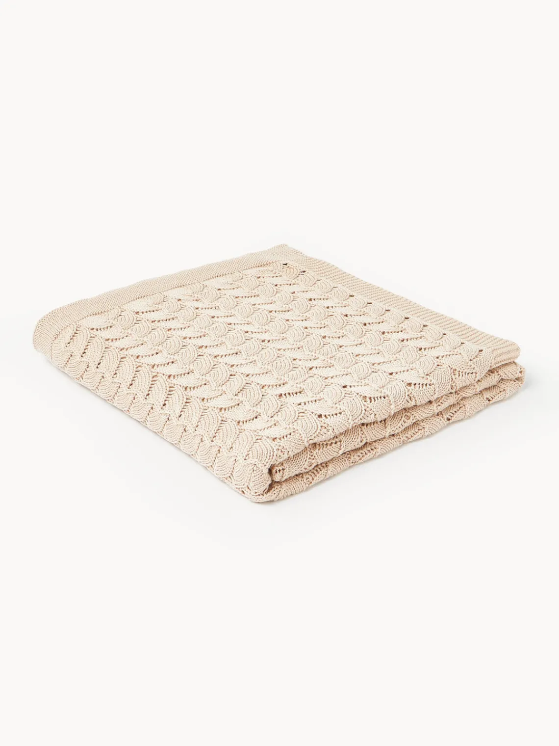 Westwing Collection Manta de punto de algodón Vera^ Mantas