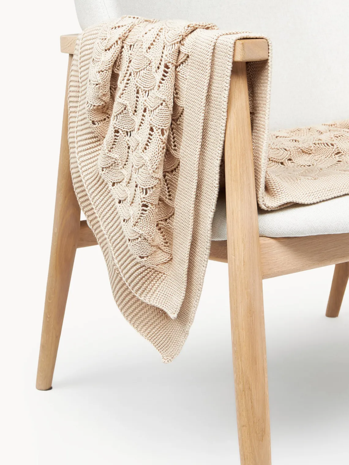 Westwing Collection Manta de punto de algodón Vera^ Mantas