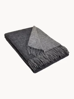 Manta doble cara de lana Reversible