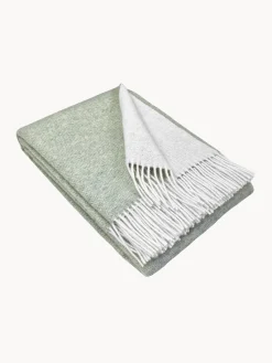 Manta doble cara de lana Reversible