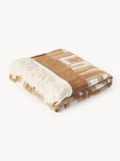 Westwing Collection Manta en tejido jacquard con flecos Fran^ Mantas