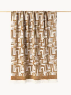 Westwing Collection Manta en tejido jacquard con flecos Fran^ Mantas