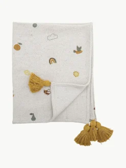 Bloomingville Mini Manta infantil con borlas Agnes^Niños Mantas Y Alfombras De Juego|Decoración Infantil