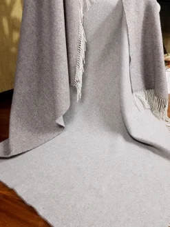 Manta reversible de lana con cachemira Faro