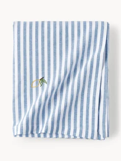 Westwing Collection Mantel a rayas con motivos bordados Melony