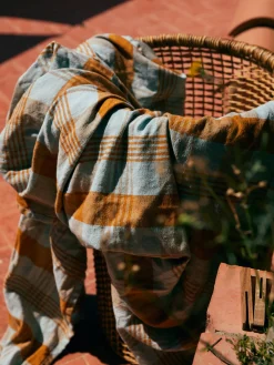 HKLIVING Mantel artesanal de lino Vida^ Manteles|Manteles