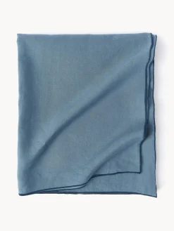 Westwing Collection Mantel de lino con ribete Kennedy