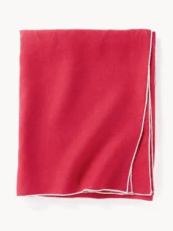 Westwing Collection Mantel de lino con ribete Kennedy^ Manteles|Manteles