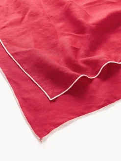 Westwing Collection Mantel de lino con ribete Kennedy^ Manteles|Manteles