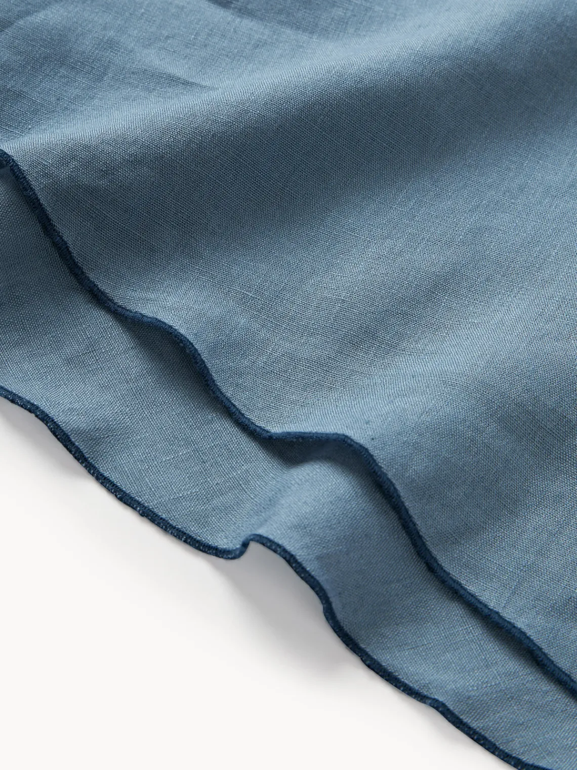 Westwing Collection Mantel redondo de lino con ribete Kennedy^ Manteles|Manteles