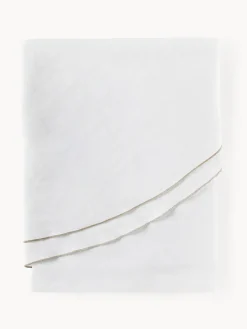 Westwing Collection Mantel redondo de lino con ribete Kennedy^ Manteles|Manteles