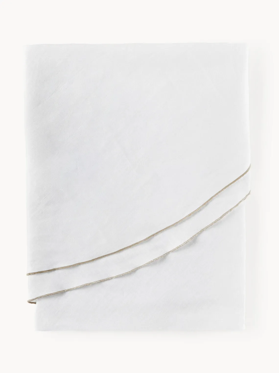 Westwing Collection Mantel redondo de lino con ribete Kennedy^ Manteles|Manteles