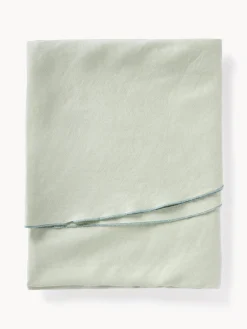 Westwing Collection Mantel redondo de lino con ribete Kennedy