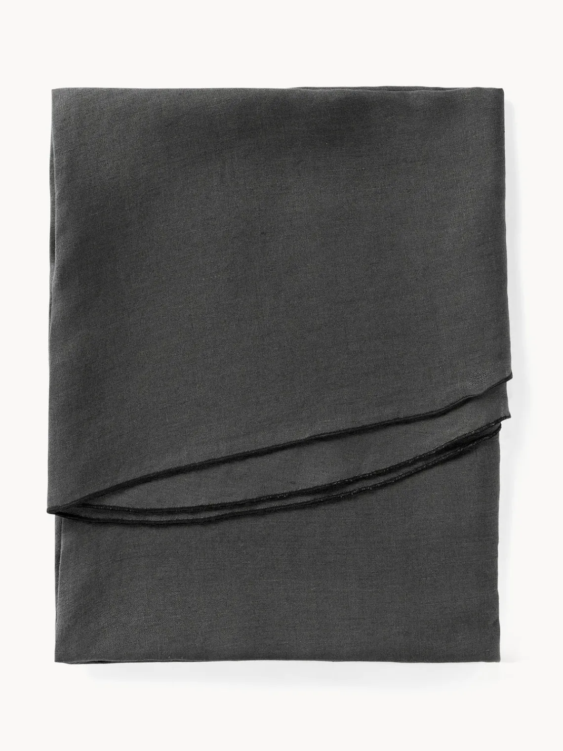 Westwing Collection Mantel redondo de lino con ribete Kennedy^ Manteles|Manteles