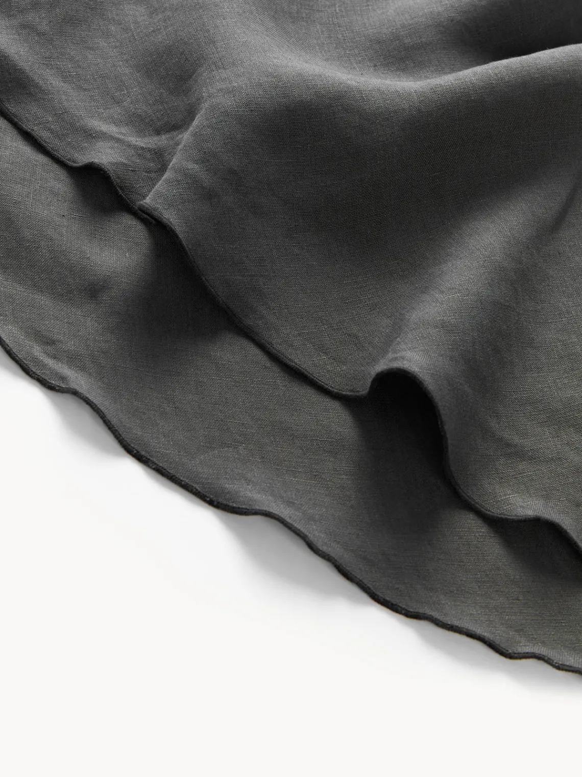 Westwing Collection Mantel redondo de lino con ribete Kennedy^ Manteles|Manteles