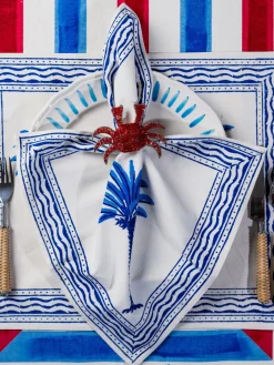 Les Ottomans Manteles individuales artesanales de algodón The Palms, 4 uds.^ Manteles Individuales|Manteles Individuales