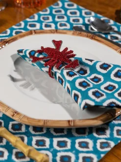 Les Ottomans Manteles individuales artesanal de algodón Sarp, 4 uds.