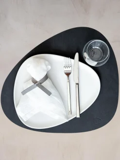 Lind DNA Manteles individuales asimétricos de cuero Curve, 4 uds.