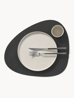 Lind DNA Manteles individuales asimétricos de cuero Curve, 4 uds.