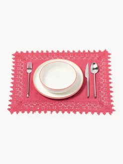 Westwing Collection Manteles individuales con ribete de encaje Flavia, 2 uds.