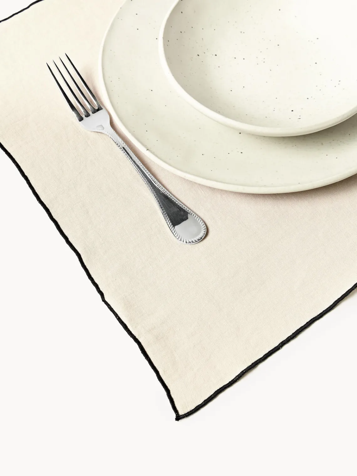 Westwing Collection Manteles individuales de lino con bordado Cosmo, 4 uds.^ Manteles Individuales|Manteles Individuales